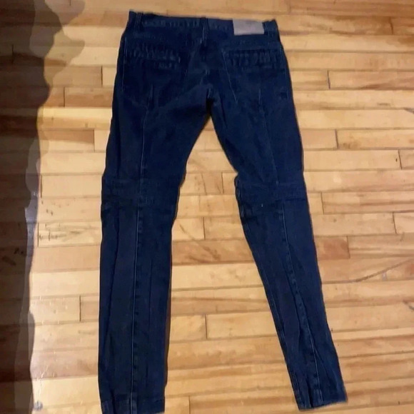 Balmain black  moto jeans - Picture 6 of 12